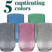 Ribbed Colored Drinking Glasses (Set of 4) - Clear