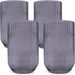Ribbed Colored Drinking Glasses (Set of 4) - Gray
