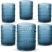 Bubble Lowball Hobnail Glasses 350ml (Set of 6) - Blue