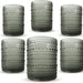 Bubble Lowball Hobnail Glasses 350ml (Set of 6) - Gray