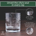 Los Angeles Etched Street Grid Whiskey Glasses