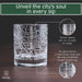 Washington Etched Street Grid Whiskey Glasses