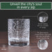 Philadelphia Etched Street Grid Whiskey Glasses