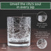 Boston Etched Street Grid Whiskey Glasses