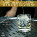 Whiskey Bicycle Printed Glasses Navy