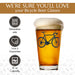 Beer Bicycle Navy Printed Glasses