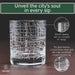 Houston Etched Street Grid Whiskey Glasses