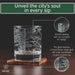 San Diego Etched Street Grid Whiskey Glasses