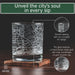 Detroit Etched Street Grid Whiskey Glasses