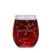 Sagittarius Etched Wine Glass