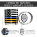 Thin Blue Line Police Officer Whiskey Old Fashioned Glasses (Set of 2)