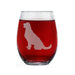 Golden Retriever Etched Stemless Wine Glasses