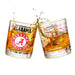 University Of Alabama Whiskey Glass Set (2 Low Ball Glasses)