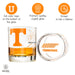 University Of Tennessee Whiskey Glass Set (2 Low Ball Glasses)
