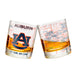 Auburn University Whiskey Glass Set (2 Low Ball Glasses)