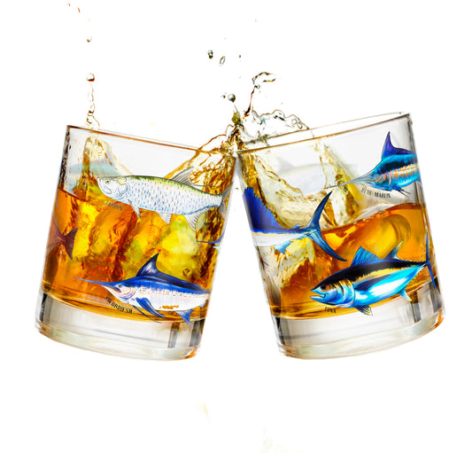 Freshwater & Saltwater Whiskey Glass Set