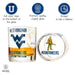 West Virginia University Whiskey Glass Set (2 Low Ball Glasses)