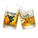 West Virginia University Whiskey Glass Set (2 Low Ball Glasses)