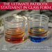 Eagle Whiskey Glasses With Etched Flag