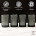 Hobnail Drinking Glasses - Gray 14 oz ( Set of 4 )