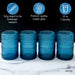 Hobnail Drinking Glasses - Blue 14 oz ( Set of 4 )
