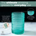 Hobnail Drinking Glasses - Green 14 oz ( Set of 4 )
