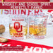 University Of Oklahoma Whiskey Glass Set (2 Low Ball Glasses)