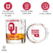 University Of Oklahoma Whiskey Glass Set (2 Low Ball Glasses)