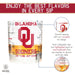 University Of Oklahoma Whiskey Glass Set (2 Low Ball Glasses)