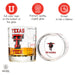 Texas Tech University Whiskey Glass Set (2 Low Ball Glasses)