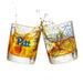 University Of Pittsburgh Whiskey Glass Set (2 Low Ball Glasses)