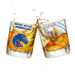 Boise State University Whiskey Glass Set (2 Low Ball Glasses)