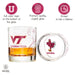 Virginia Tech University Whiskey Glass Set (2 Low Ball Glasses)