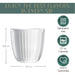 Ripple Ribbed Art Deco Low Ball Drinking Glasses 7.2 oz - Set of 4