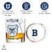 Butler University Whiskey Glass Set (2 Low Ball Glasses)