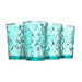 Diamond Highball Glasses 12 oz (Green) - Set of 4