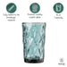 Diamond Highball Glasses 12 oz (Grey) - Set of 4