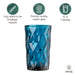 Diamond Highball Glasses 12 oz (Navy) - Set of 4