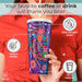 Frida Kahlo Viva La Vida Stainless Steel Tumbler with Gold Straw 750ml
