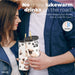 Pug Stainless Steel Tumbler with Gold Straw 750ml