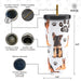 German Shepherd Stainless Steel Tumbler with Gold Straw 750ml