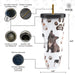 French Bulldog Stainless Steel Tumbler with Gold Straw 750ml