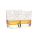 Boston Etched Street Grid Whiskey Glasses