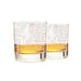 Brooklyn Etched Street Grid Whiskey Glasses