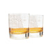 Chicago Etched Street Grid Whiskey Glasses
