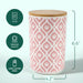 Pink Premium Airtight Ceramic Dog Treat Canister Jar Set with Lid