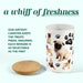 Pug Premium Airtight Ceramic Dog Treat Canister Jar Set with Lid