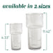 Large Tall Ribbed Vase with Wider Top Hand-Blown Glass Vases for Flowers - Clear