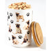 Pug Premium Airtight Ceramic Dog Treat Canister Jar Set with Lid
