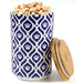 Navy Premium Airtight Ceramic Dog Treat Canister Jar Set with Lid